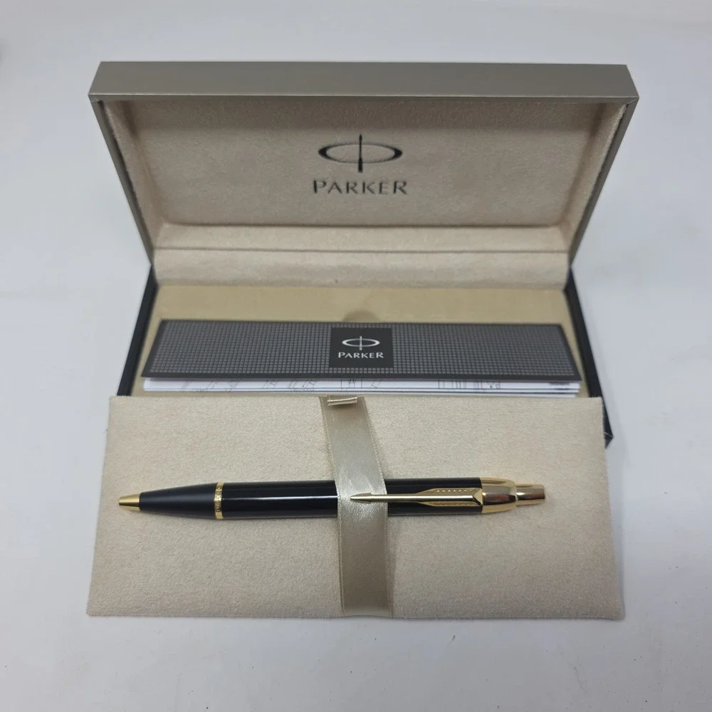 Parker Black Lacquer Gold Trim Ballpoint Pen w/ Box – Custom Baehre Real Estate